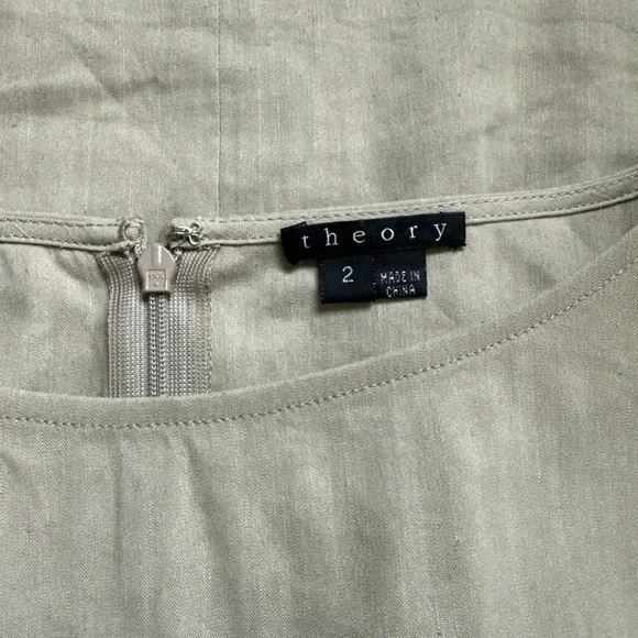 Theory Anderson Stretch linen Summer dress size 2 NWOT - Picture 6 of 10
